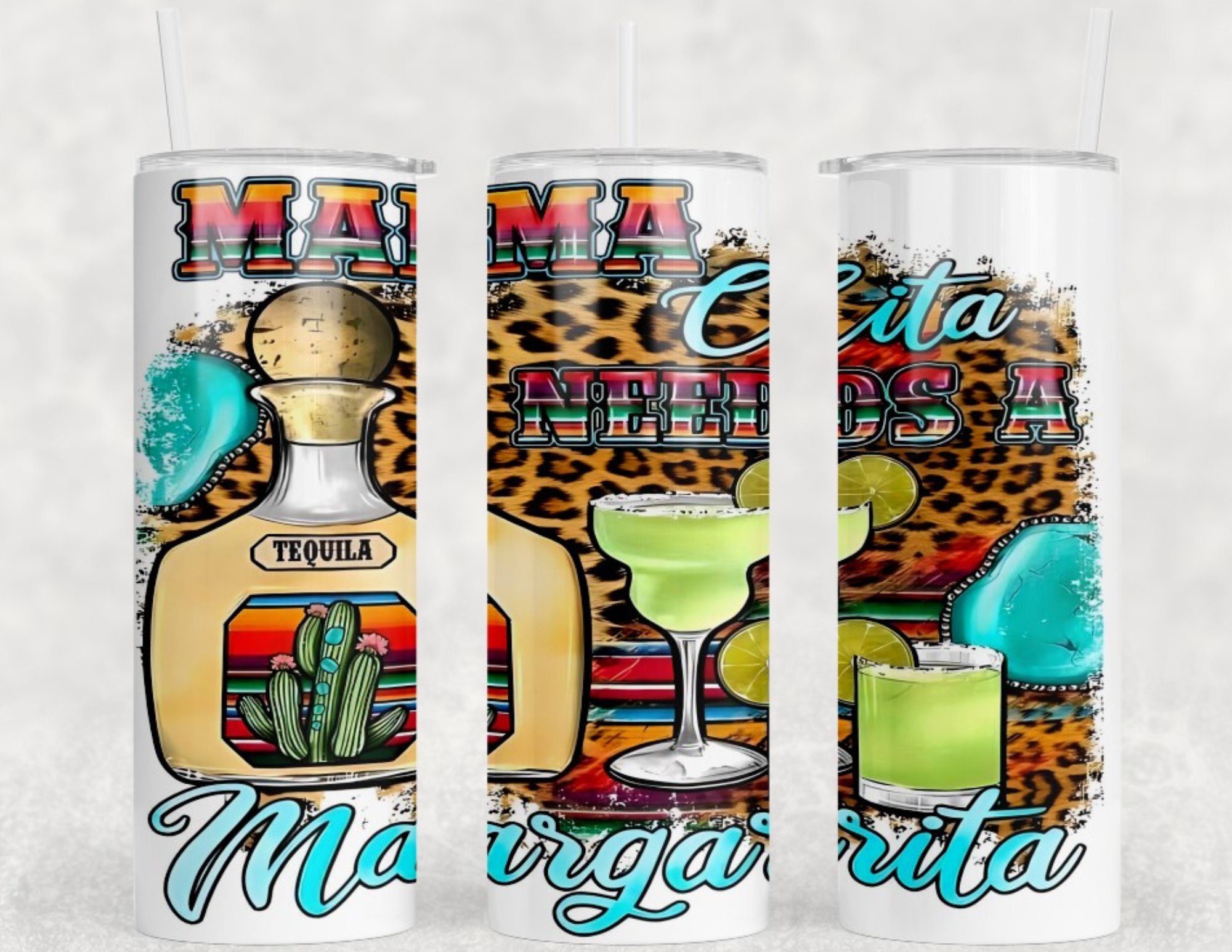 Mamacita Needs A Margarita Tumbler Insulated Cup for Cold Drinks  Personalized Gift for Mom or Friend Perfect for Summer 