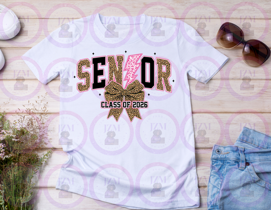 Senior 2026 Leopard T-Shirt