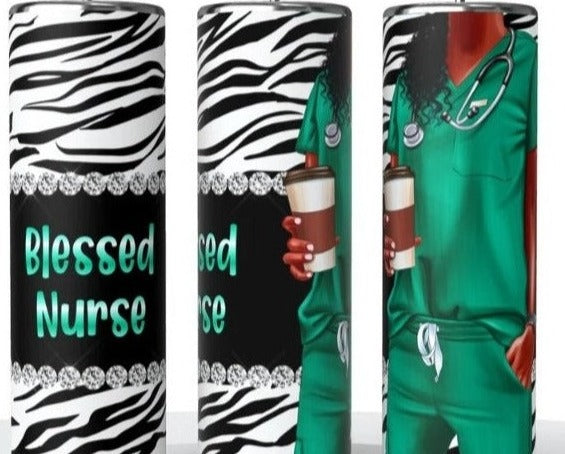 "Blessed Nurse" Stainless Steel Tumbler