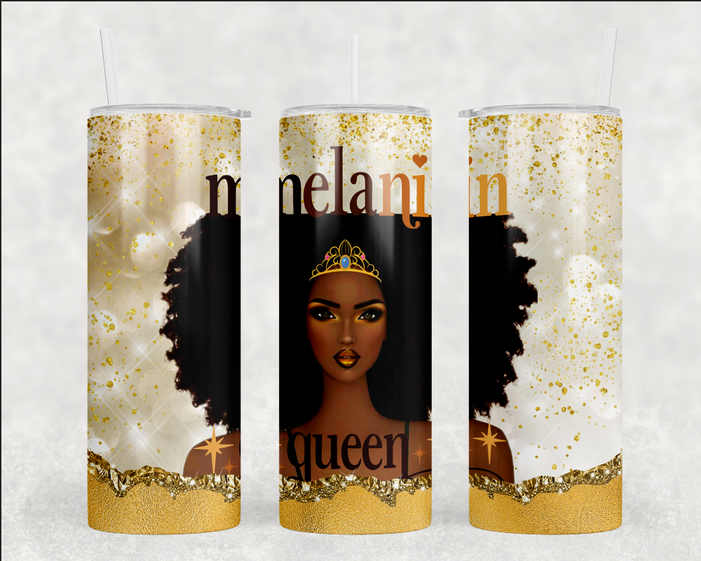 "Melanin Queen" Stainless Steel Tumbler