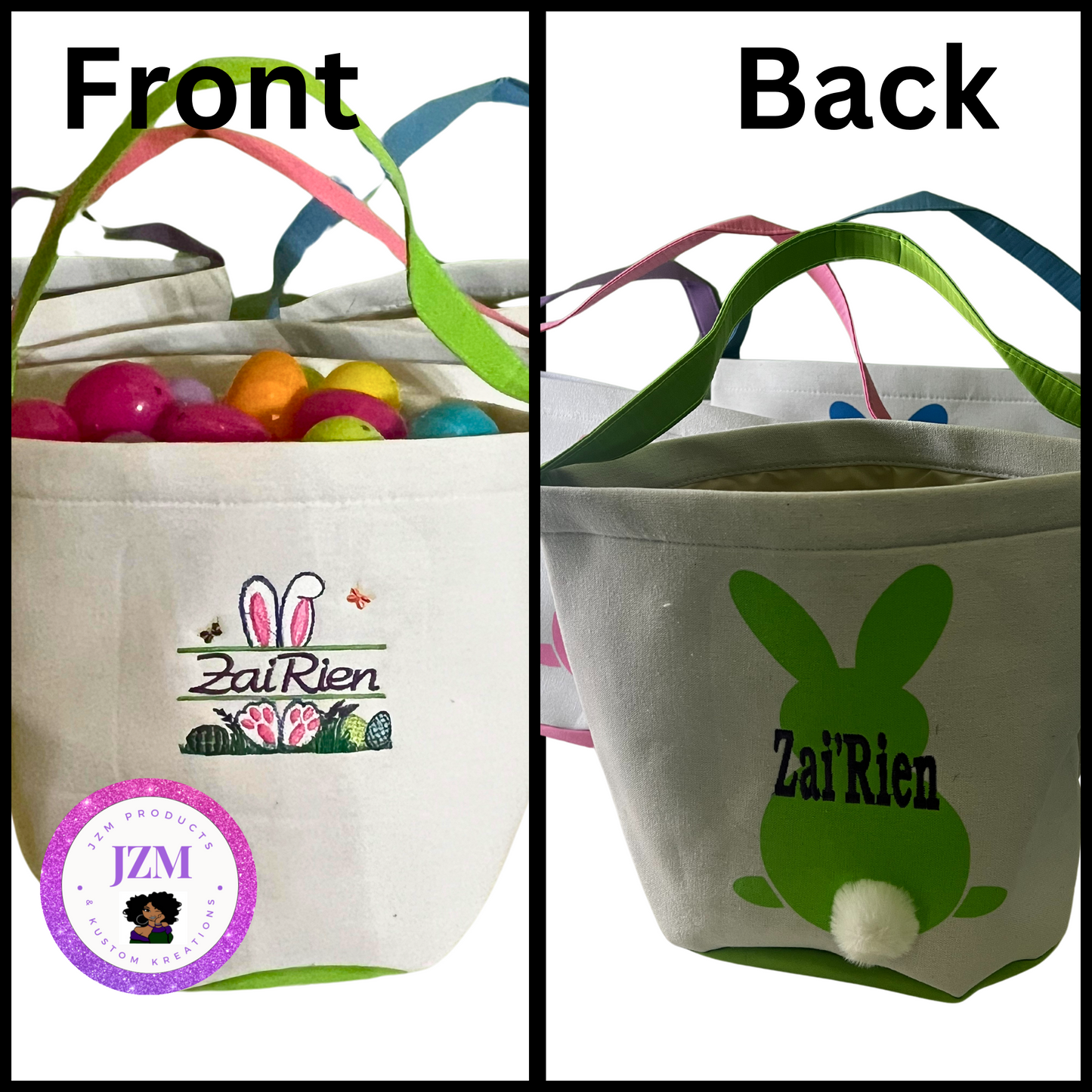 Customized Embroidered Easter Baskets