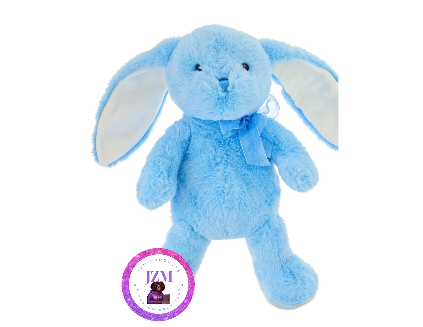 Personalized Embroidered Bunny Plush – Custom Name Easter Bunny Gift (15 Inch)