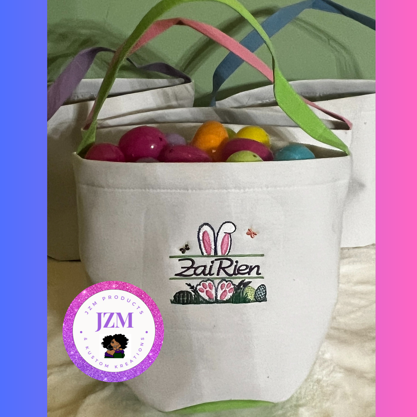 Customized Embroidered Easter Baskets